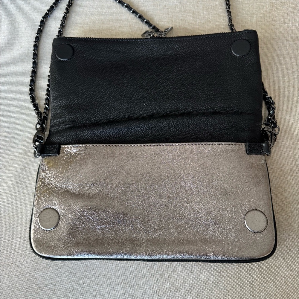 Zadig & Voltaire Sparkling Leopard Clutch - Silver and Black - Picture 6 of 11
